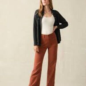 Faherty Women's Wide Leg Pants in Rust